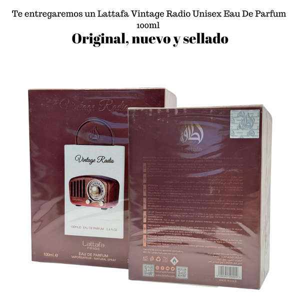 Lattafa Vintage Radio100ml Eau De Parfum Unisex