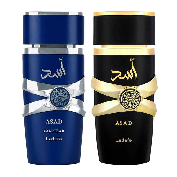 Asad Zanzibar + Asad Negro Lattafa Set 5th Anniversary 100ml/2 Eau De Parfum Para Hombre