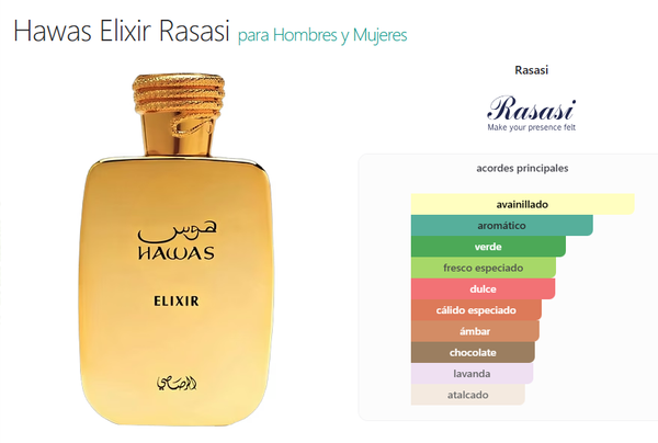 Rasasi Hawas Elixir 100ml Eau De Parfum
