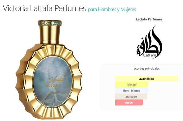 Lattafa Vicotoria 100ml Eau De Perfum Para Mujer