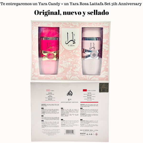 Yara Candy + Yara Rosa Lattafa Set 5th Anniversary 100ml/2 Eau De Parfum