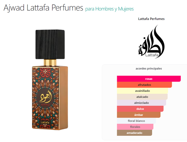 Lattafa Ajwad 60ml Eau De Parfum Para Mujer