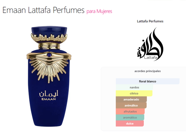 Lattafa Emaan 100ml Eau De Parfum Para Mujer