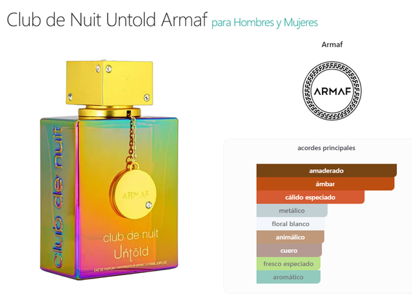 Armaf Club De Nuit Untold 105ml Eaau De Parfum Unisex